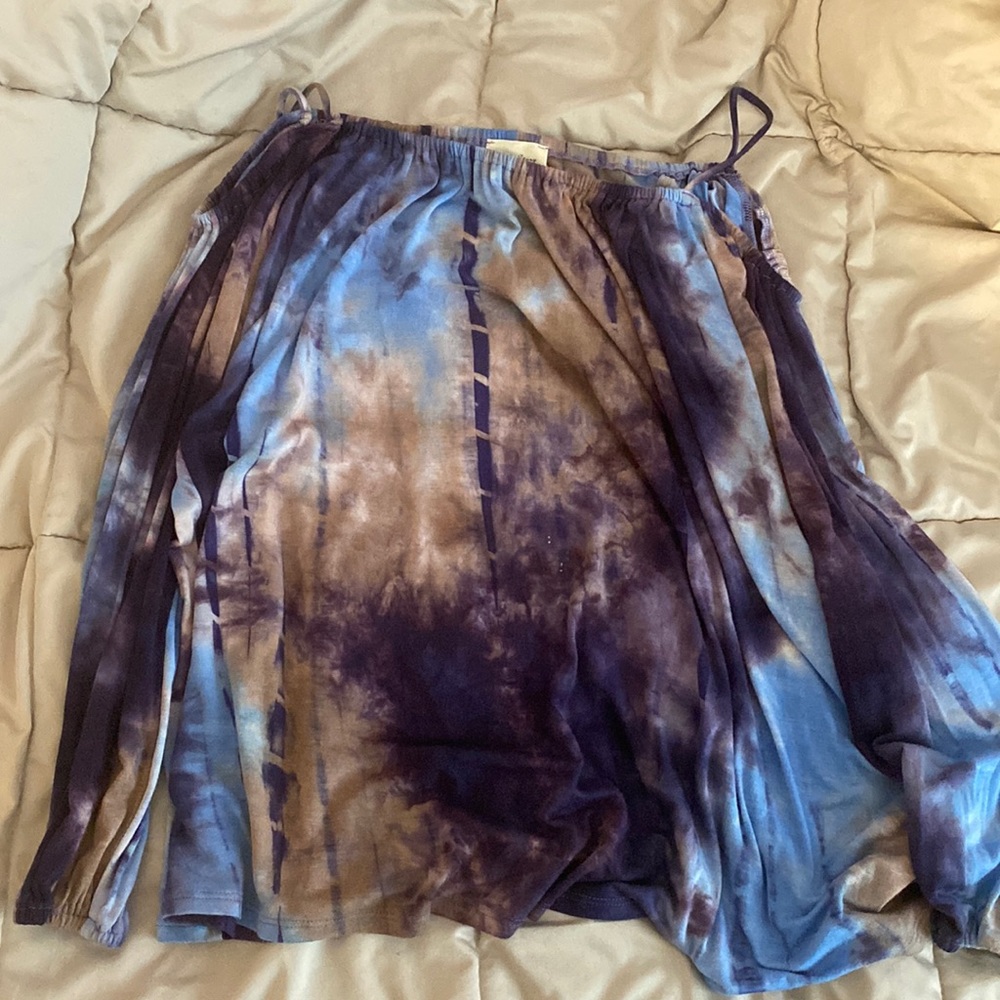 Off the shoulder tie dye top